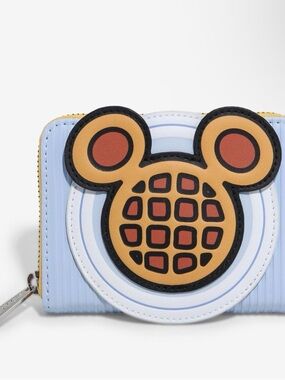 Loungefly Light Blue Waffle Patch Zip Wallet